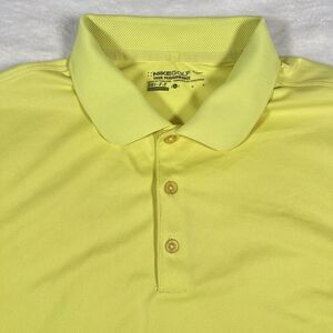 Nike Golf Dri-Fit Tour Performance Polo Shirt‎ Neon Yellow Men's Large